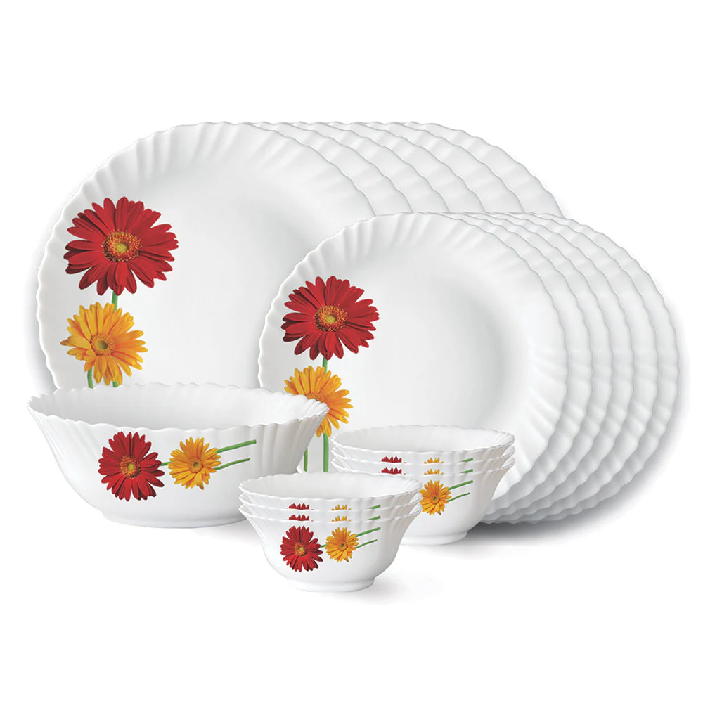 Larah by Borosil Zinnia Dinner Set, 66 pc