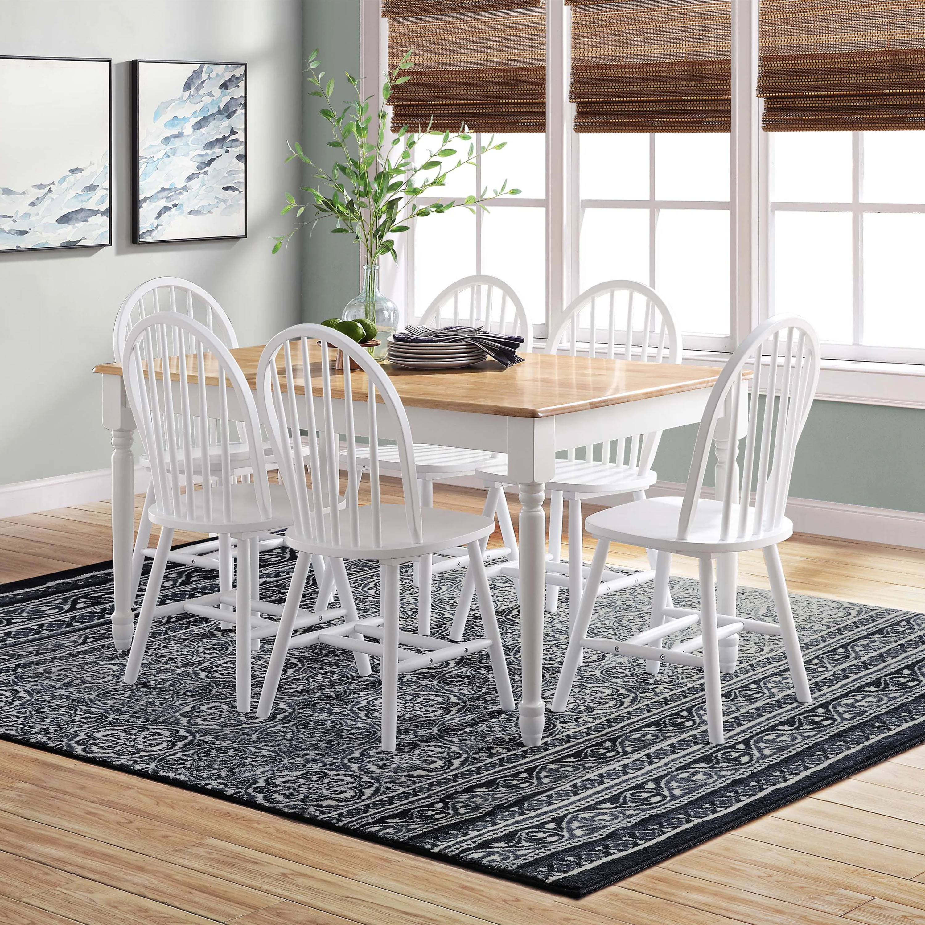 Solid Wood Dining Chairs, Set of 2