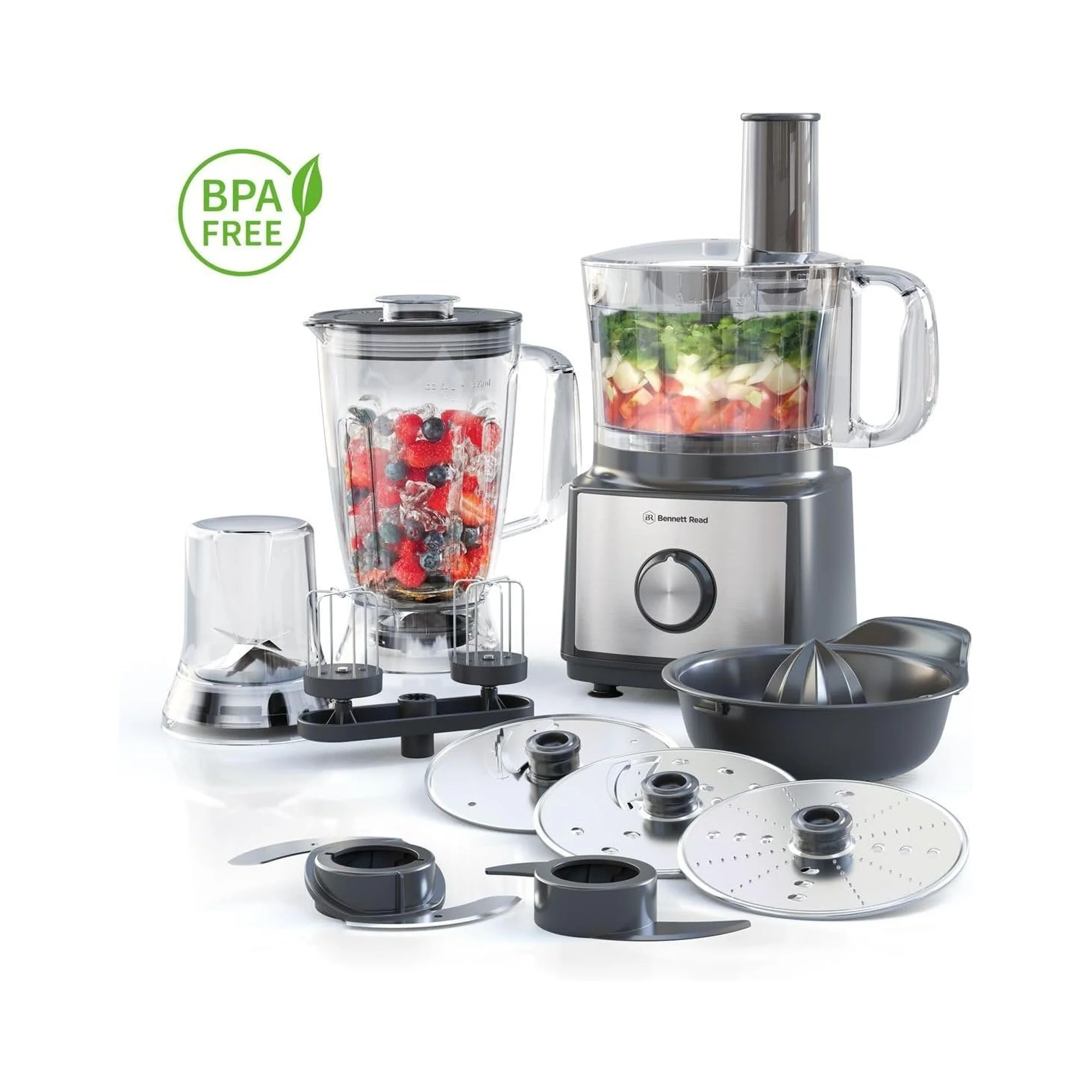 Bennett Read Premio 20 750W Food Processor Silver & Black
