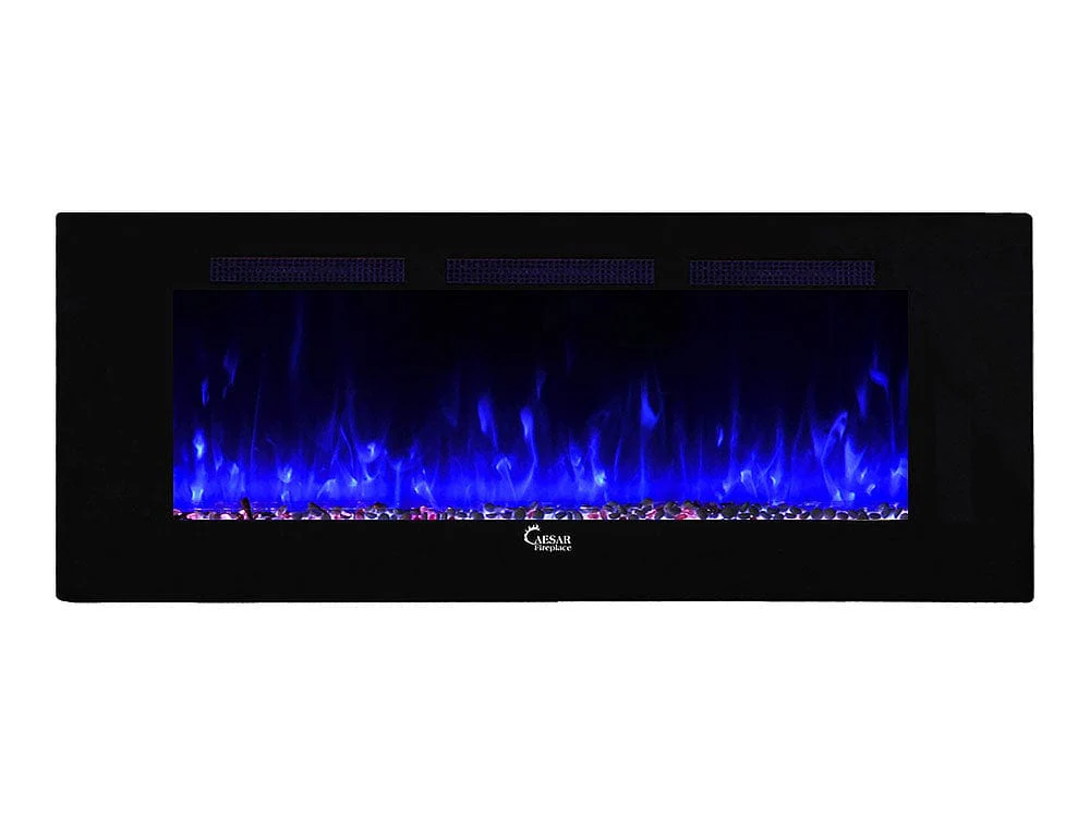 Caesar Fireplace 60-In Wall Mount Electric Fireplace w/ Back-lighting