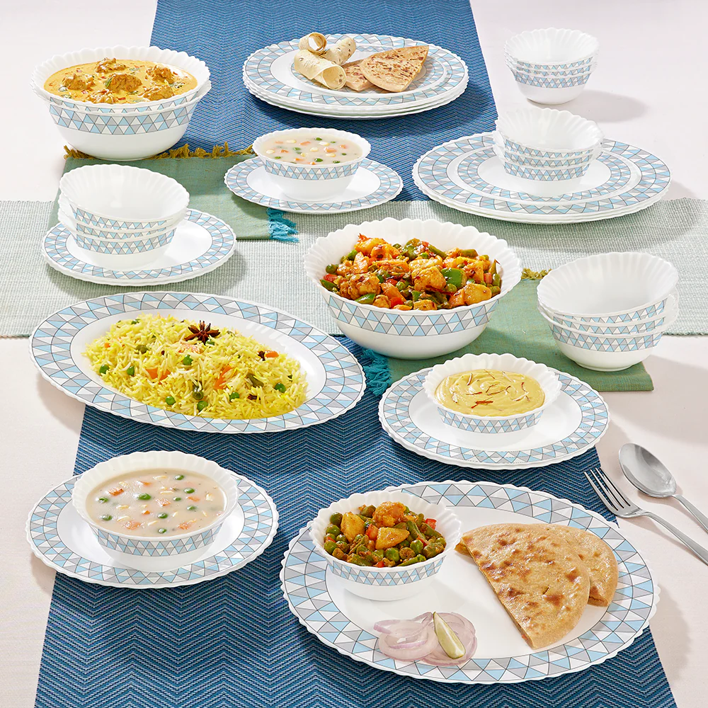 Larah by Borosil Weave Dinner Set, 36 pc