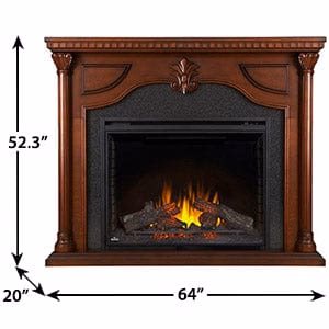 Aden Electric Fireplace Mantel Package in Cherry
