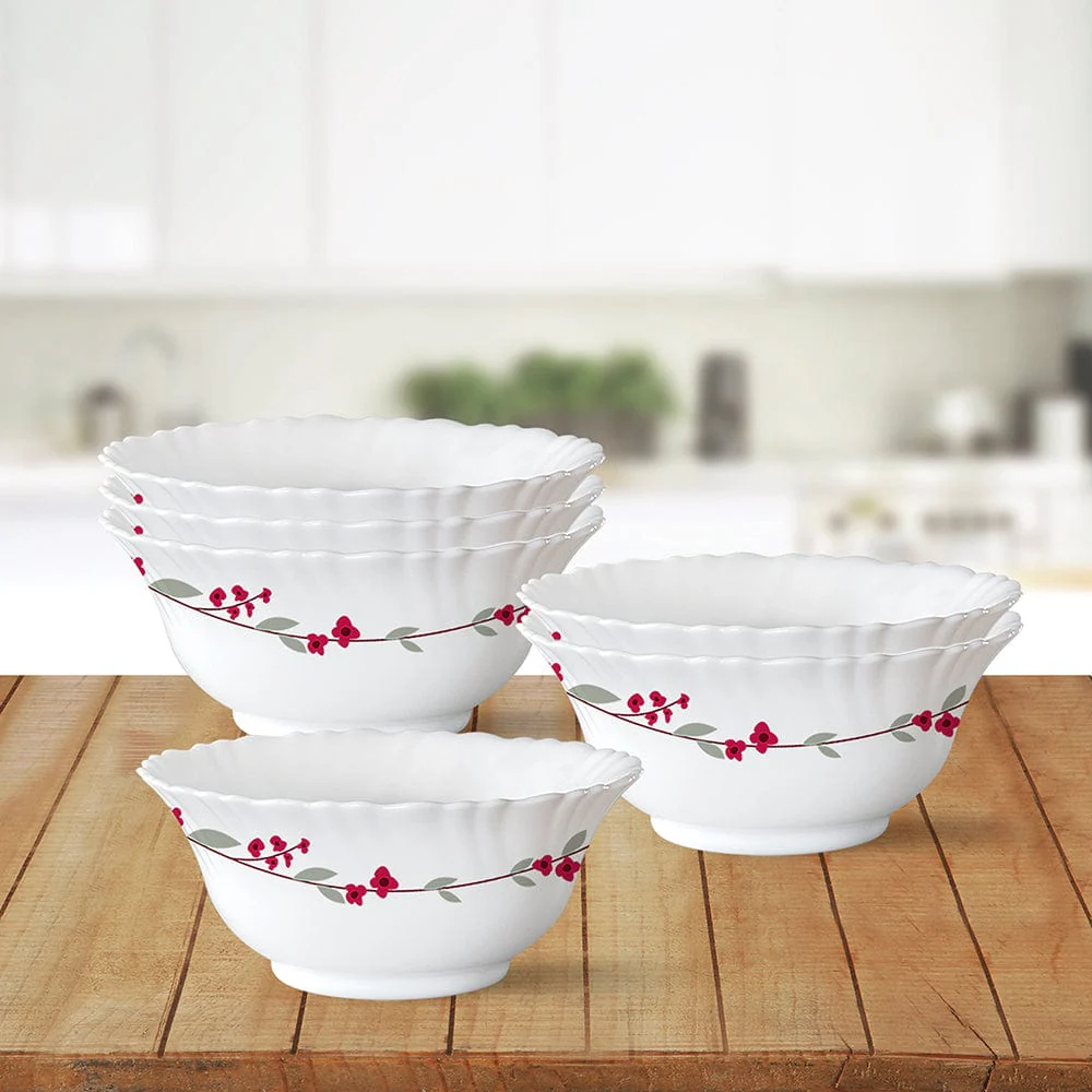 Larah by Borosil Verona Veg Bowl Set, 6 pc