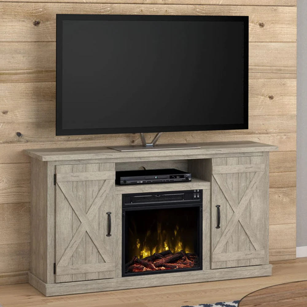 Killian Electric Fireplace TV Stand in Ashland Pine