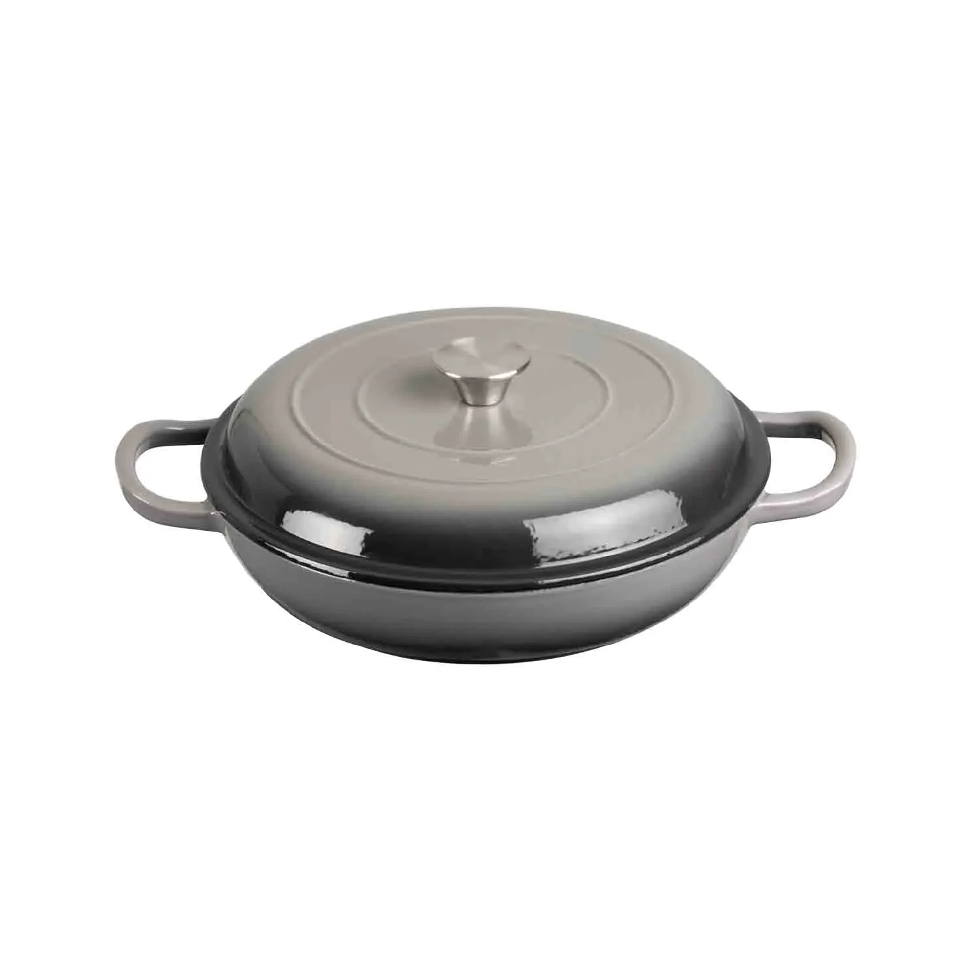 CH 30cm Cast Iron Casserole Grey