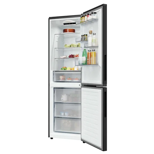 Hoover H-Combi 300 355L Frost Free Freestanding Fridge Freezer - Black | HONCQ2T618EBK