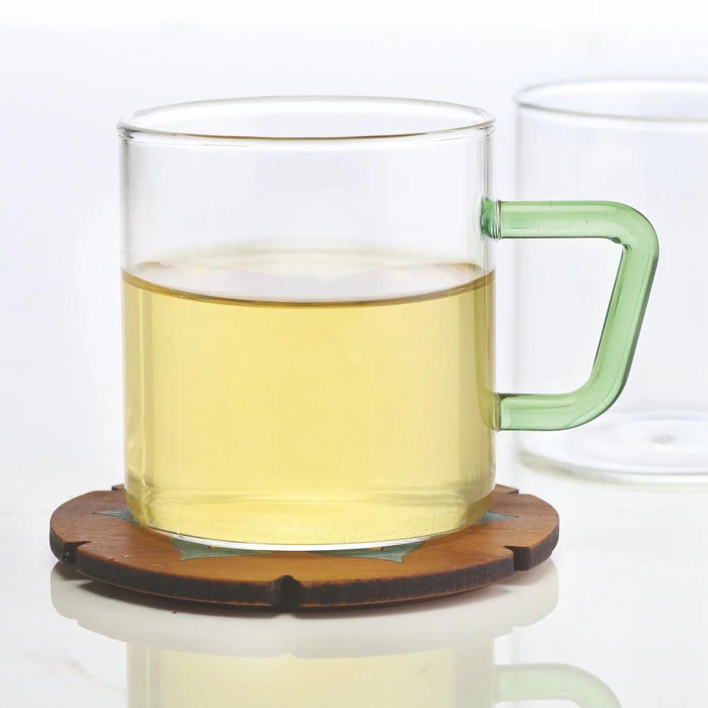 Borosil Green Vision Classic Mug Set, 190ml x 6