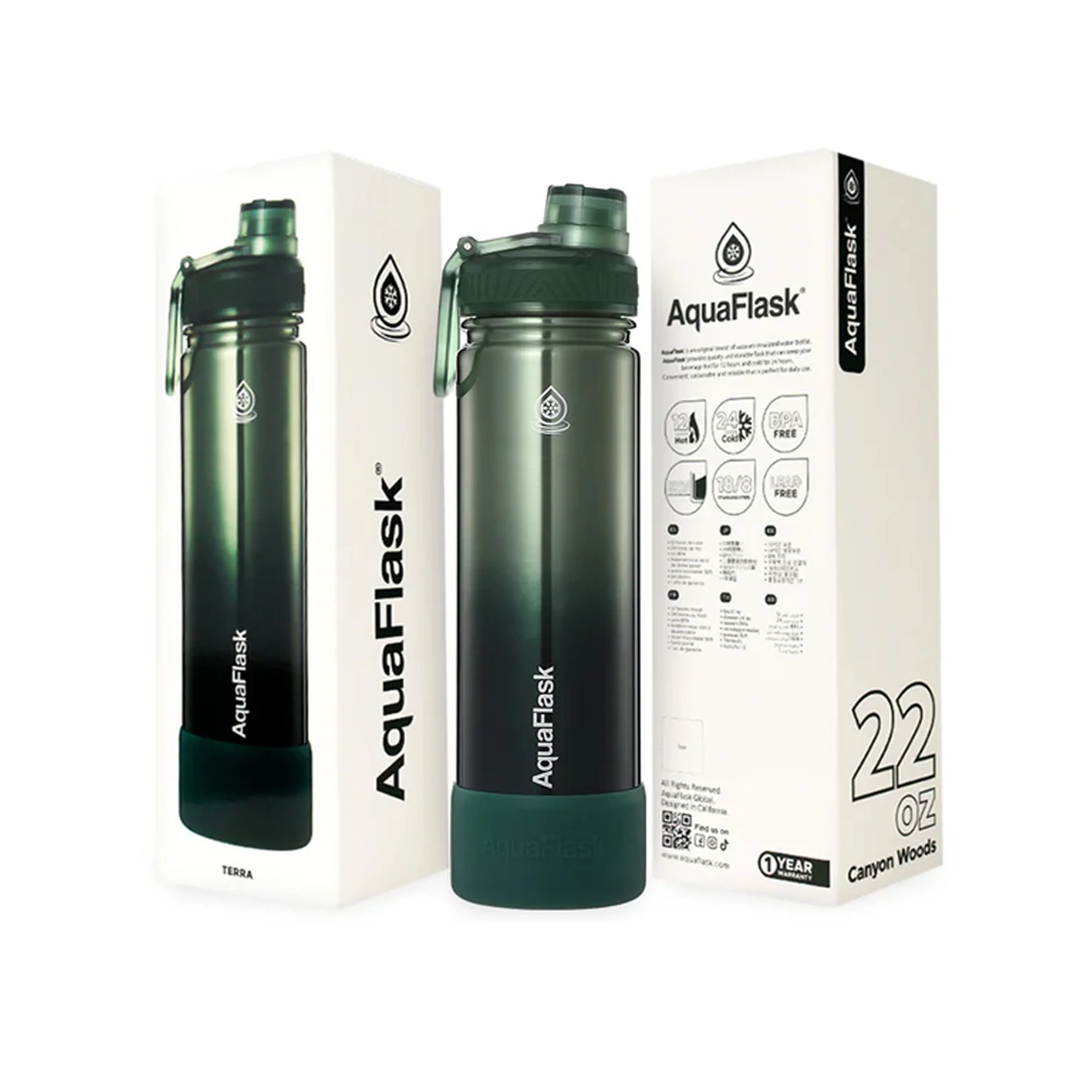 Aquaflask Terra 650ml Flask Canyon Woods