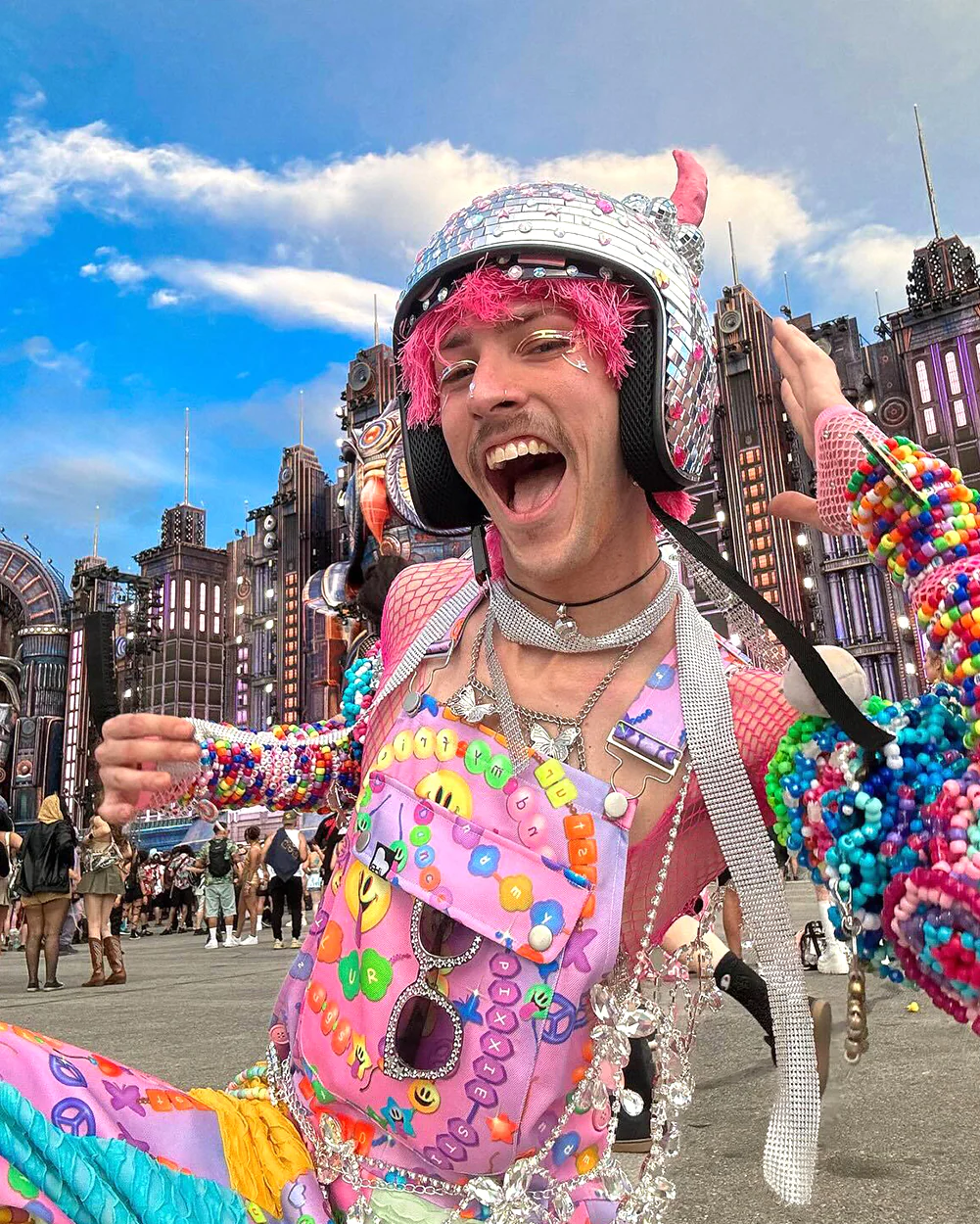 Pixxie Stixx x iHR Kandi Trip Overalls