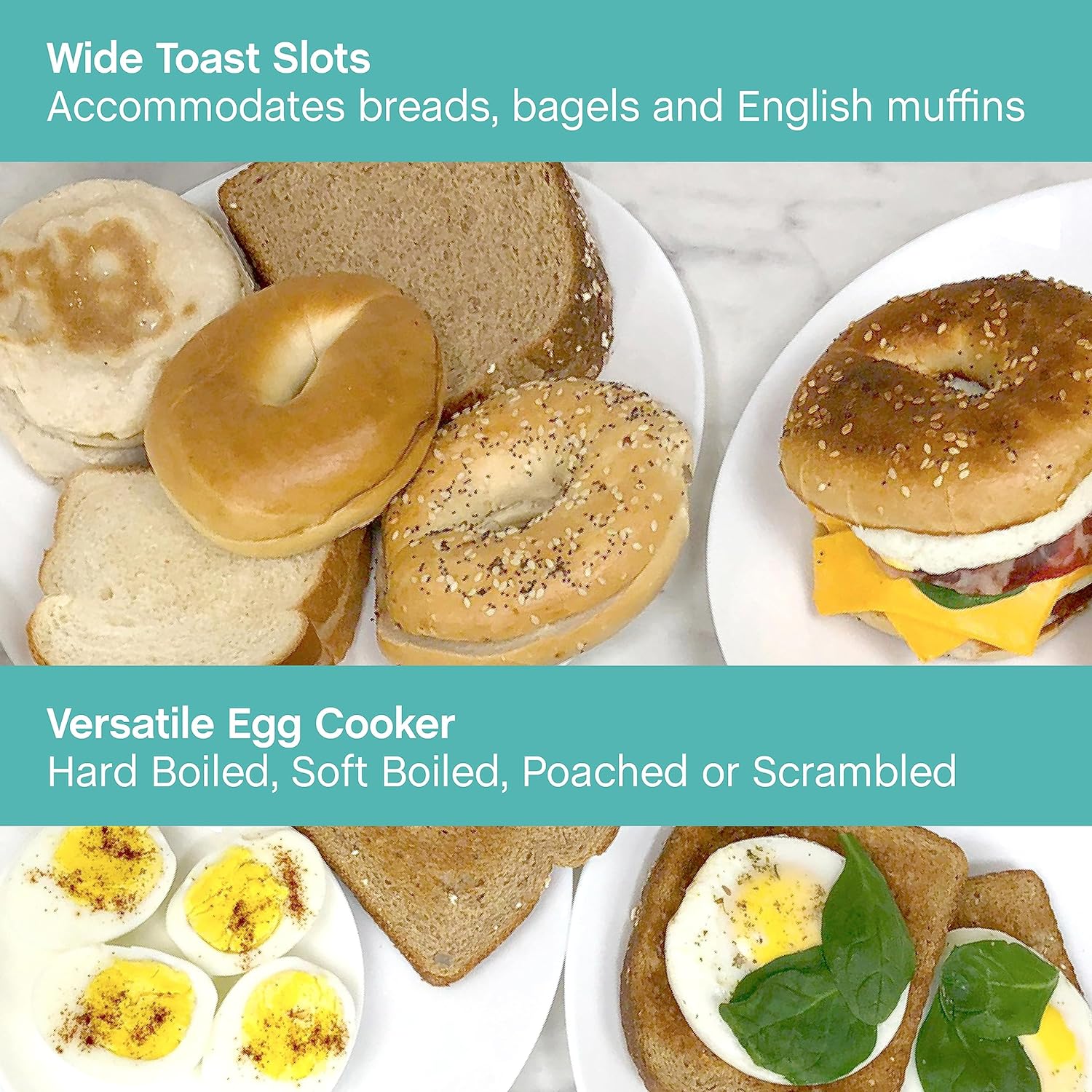 Breakfast Station, 2-Slice Toaster with Warming Tray & Egg Cooker