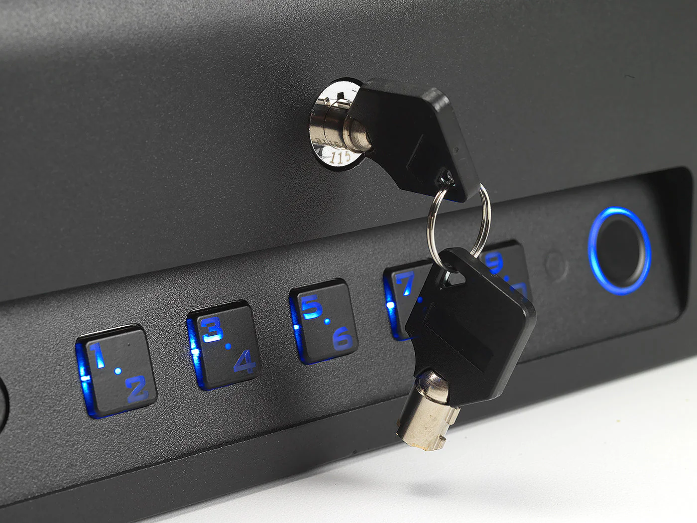 BoostedSafe Elite Biometric Vehicle Gun Safe – Fingerprint, Key & Digital Combo