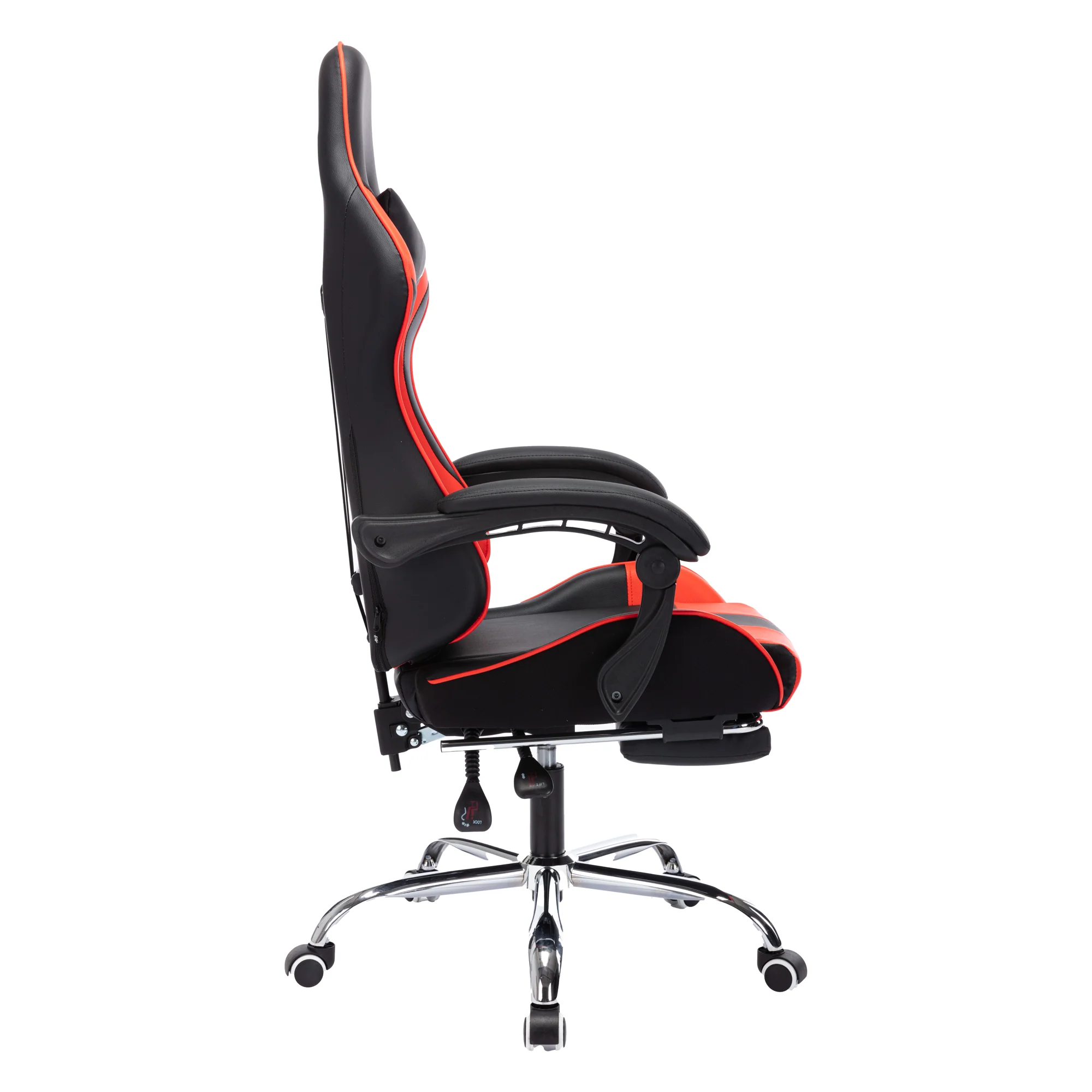 Neo Gaming Chair Red & Black Leather with Massage Function