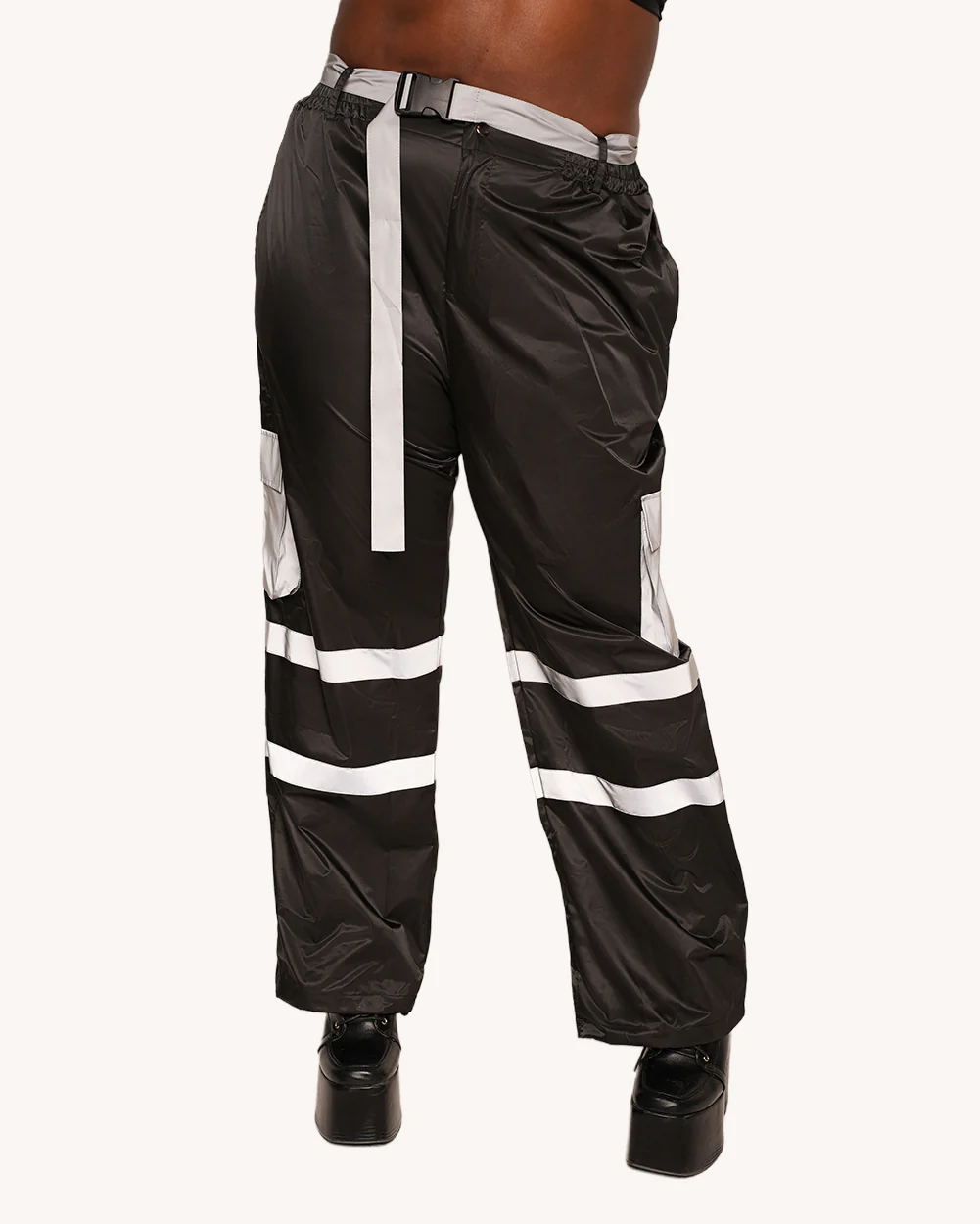 Post-Party Glow Reflective Wide Legged Pants