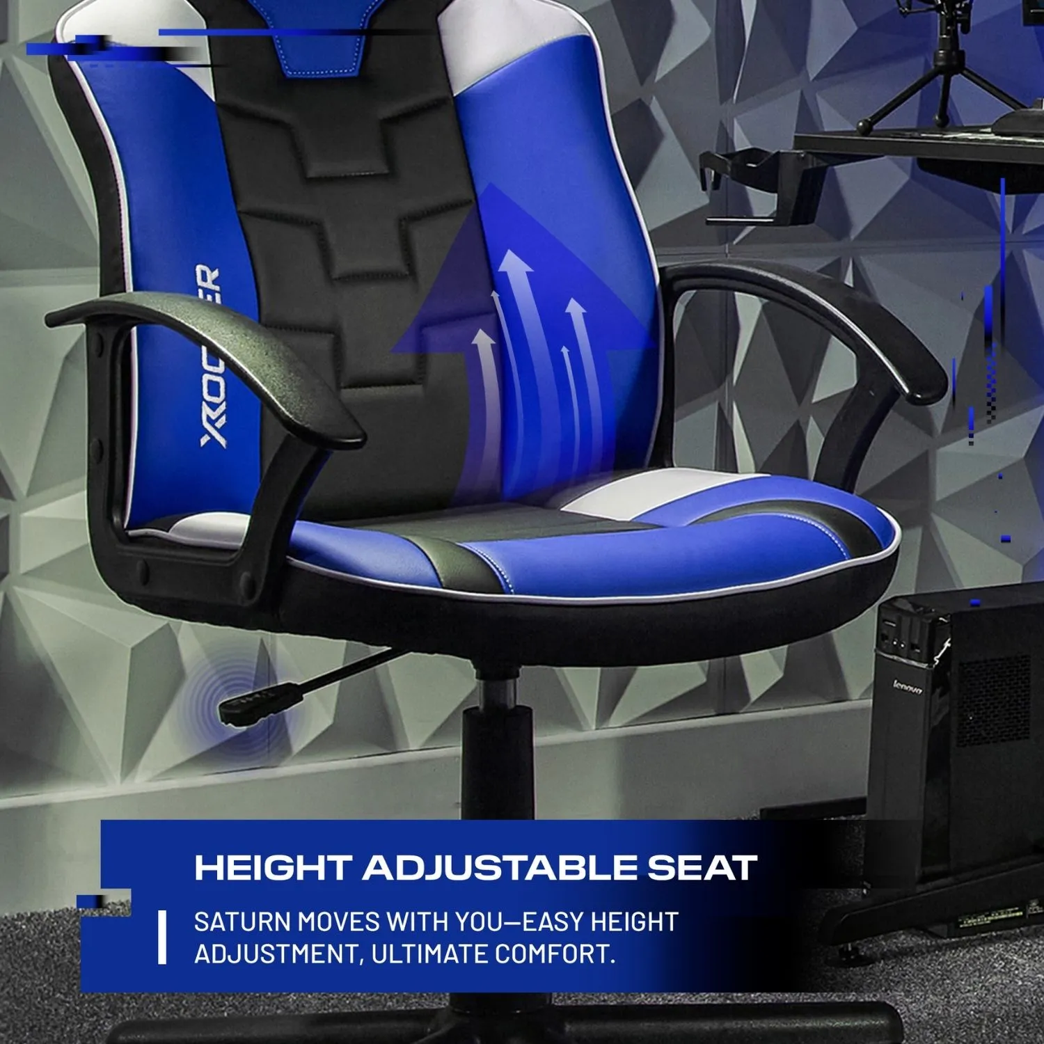 Saturn Ergonomic PC Office Gaming Chair - Blue