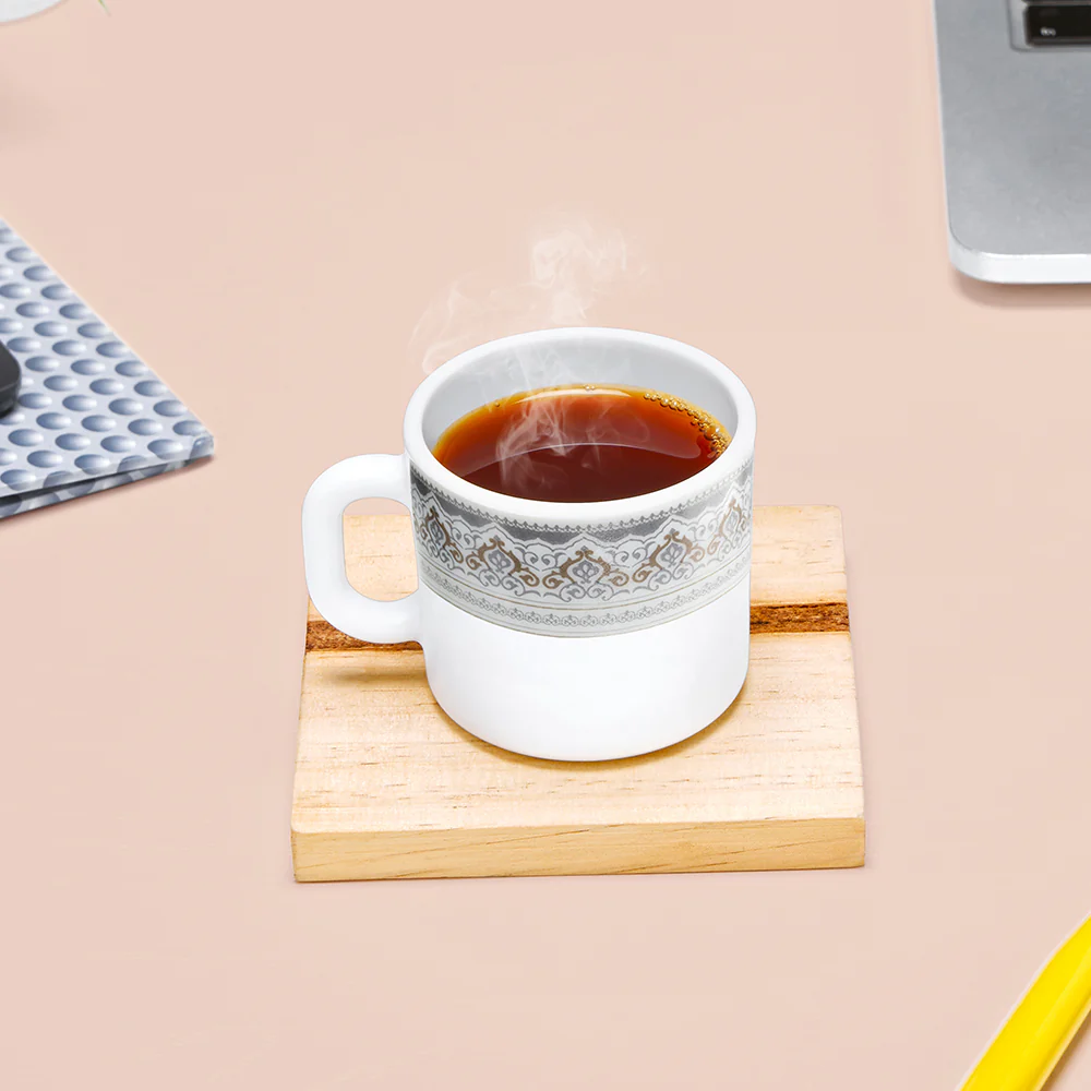 Larah by Borosil Classic Mug Set, 100ml x 6