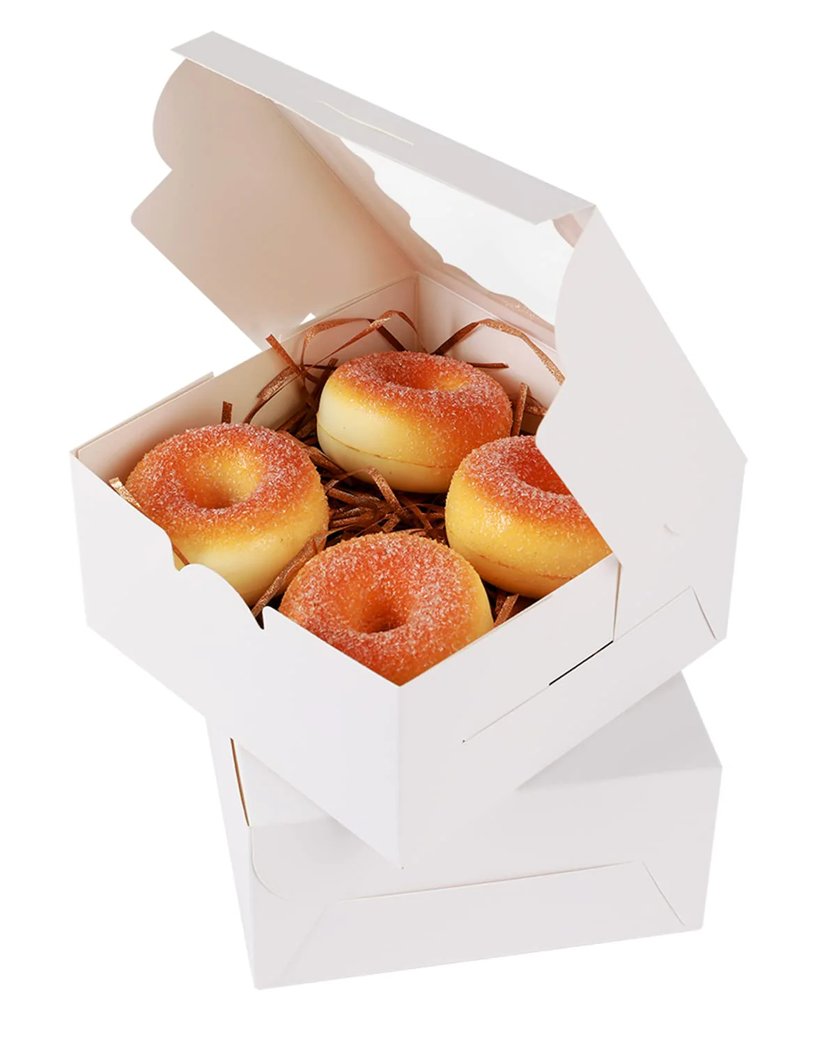 Cookie Boxes With Window, 60packs 6x6x3