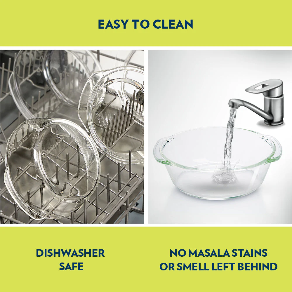 Borosil Round Casserole, Set of 2