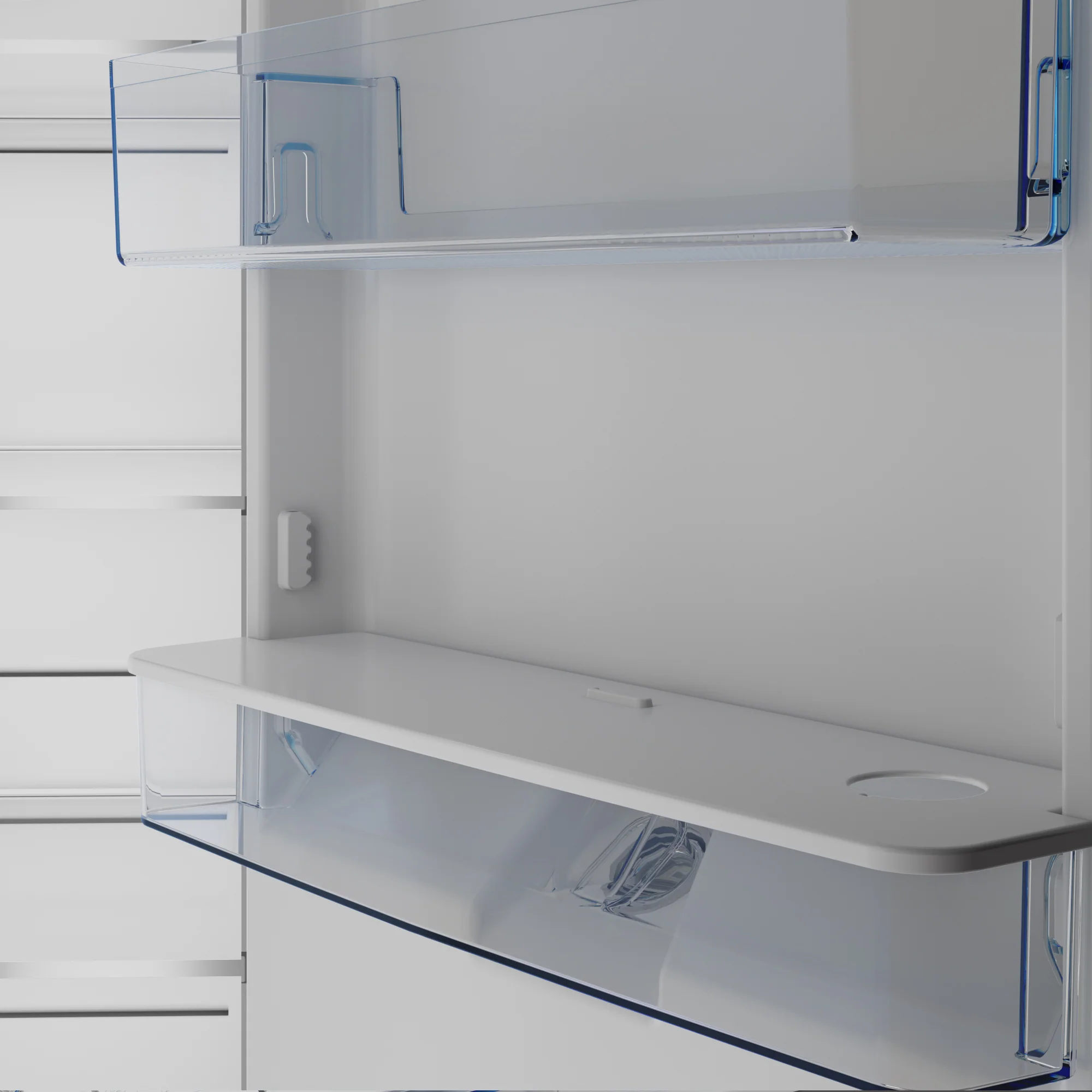 Defy 614lt Naturelight Side by Side Fridge Freezer Metallic