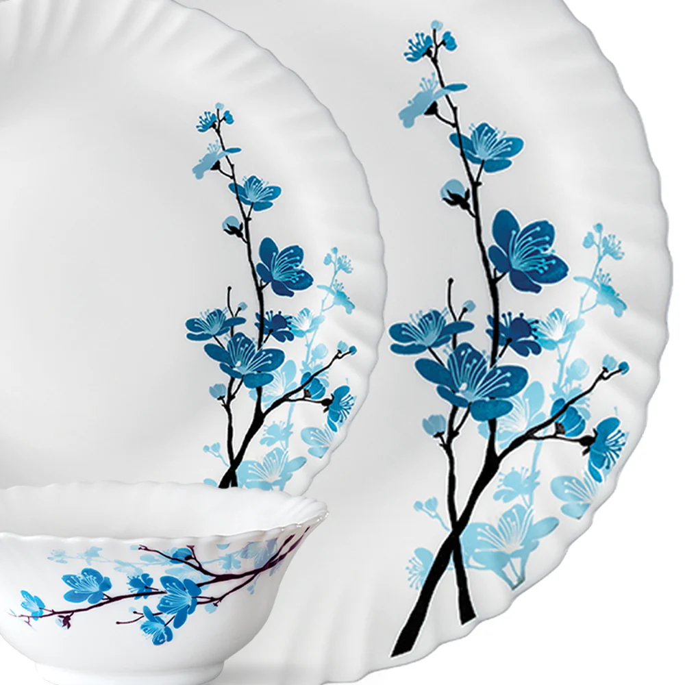 Larah by Borosil Mimosa Dinner Set, 12 pc