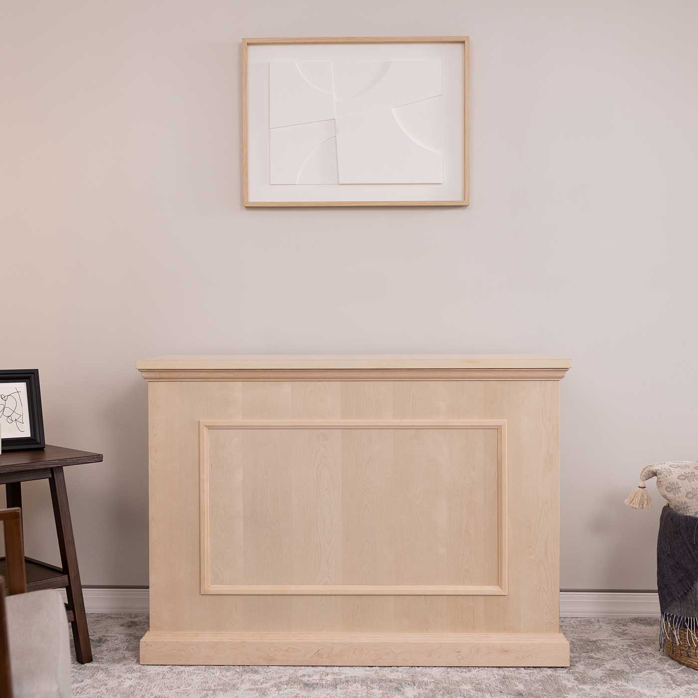 The Elevate 72012 Unfinished Smart TV Lift Cabinet for 50 Inch Flat screen TVs