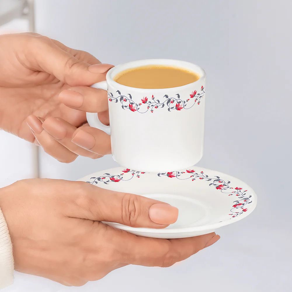 Larah By Borosil Pentas Mug n Saucer Set
