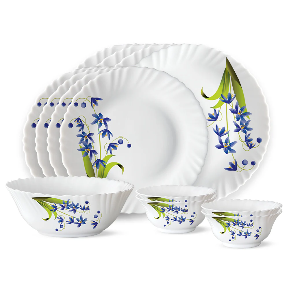 Larah by Borosil Lavender Dinner Set, 13 pc