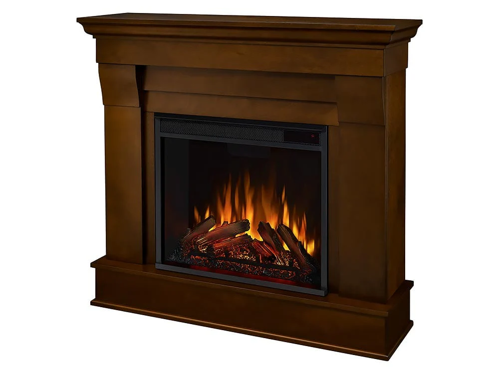 Chateau Electric Fireplace Mantel Package in Espresso