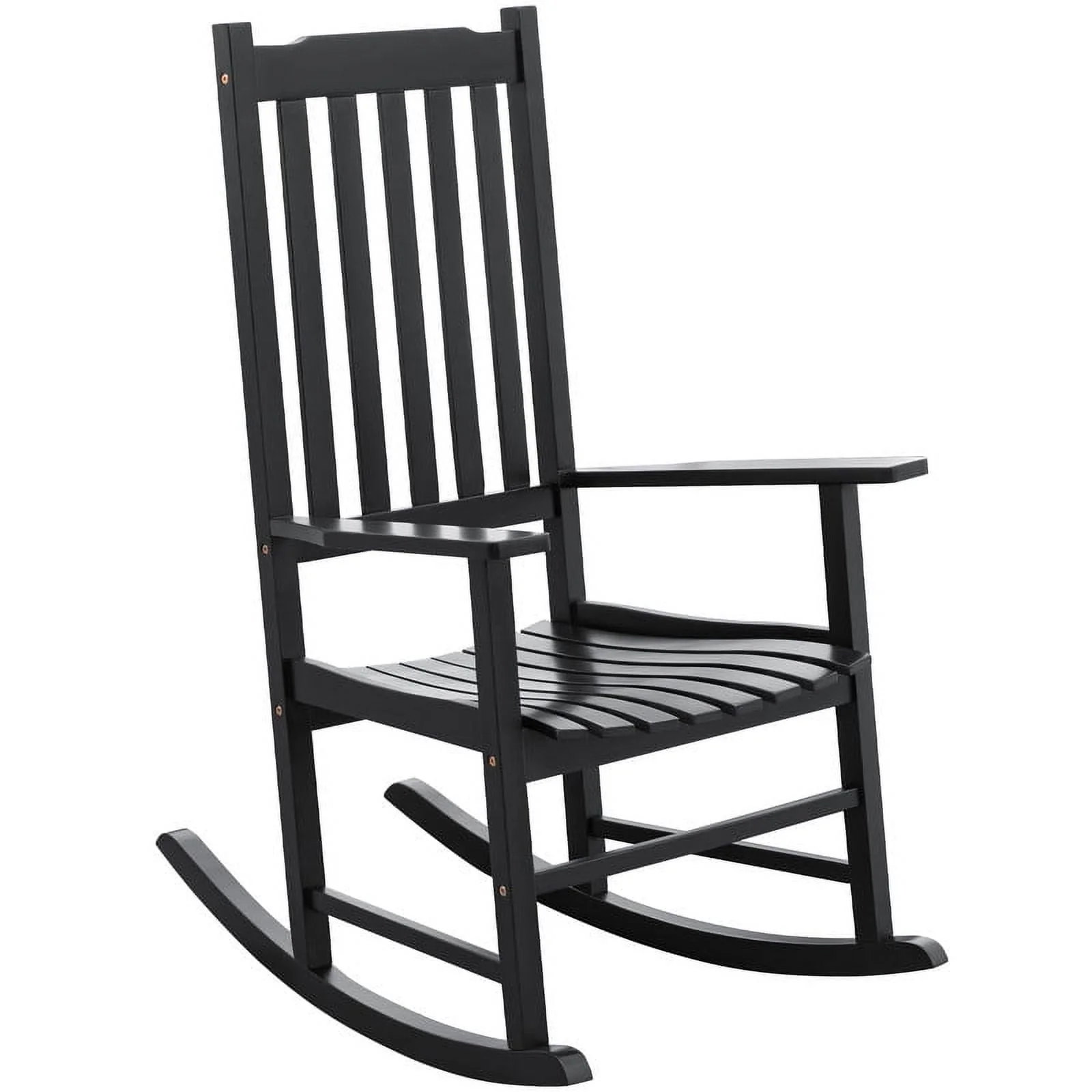 Ergonomic  Wood Outdoor Rocking Chair – Weather-Resistant Patio Seating