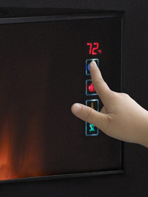 ClassicFlame 33-In Serendipity Matte Black Wall Hanging Electric Fireplace