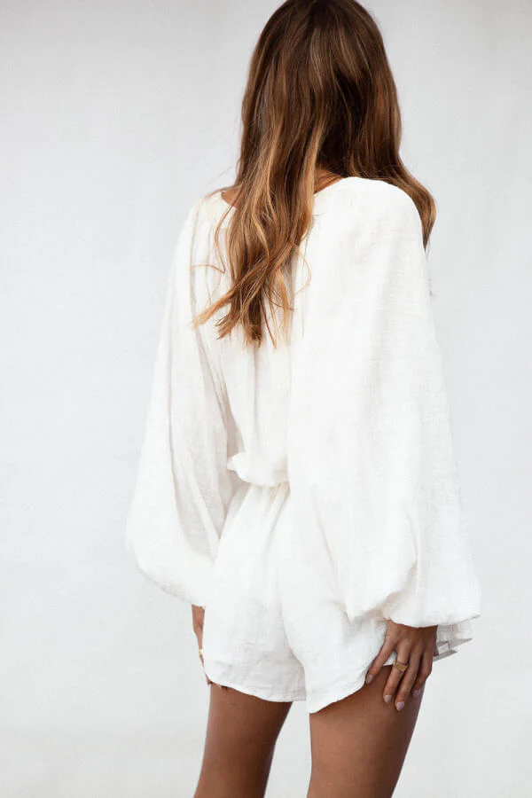 SAMPLE-Elsa Playsuit - White