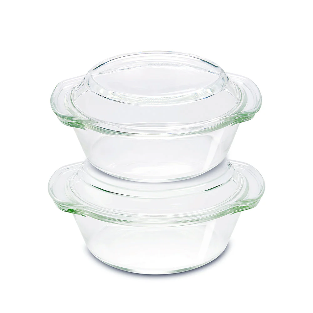 Borosil Round Casserole, Set of 2