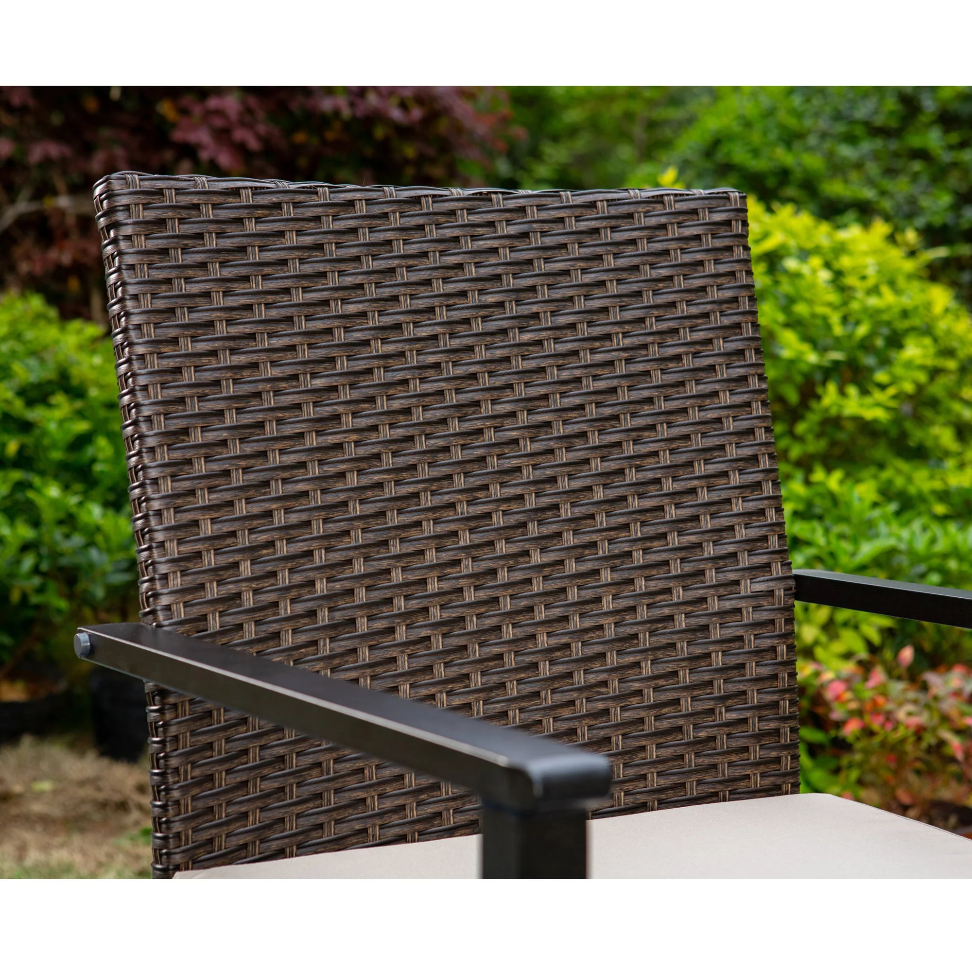 6-Person Patio Seating Group with Cushions, Black & Brown