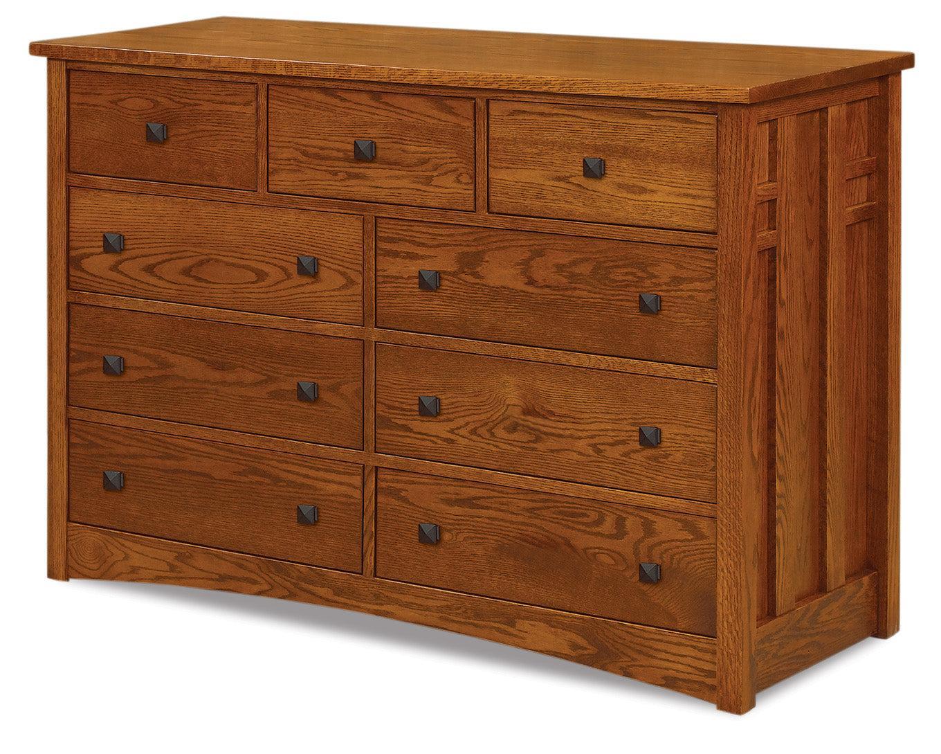 Amish Kascade Nine Drawer Dresser