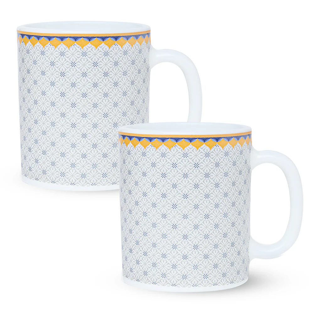 Larah By Borosil Kosmia Mug Set, 320ml, 320ml x 2