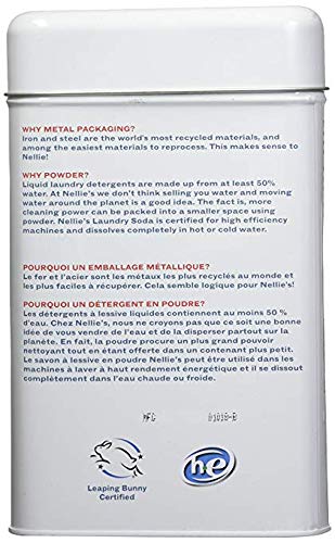 Laundry Soda, 100 Load Tin 3 Pack Non Toxic, Biodegradable, Hypoallergenic, Vegan