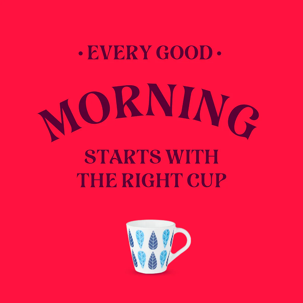 Larah by Borosil Novelty Fable Mug Set, 160ml x 6