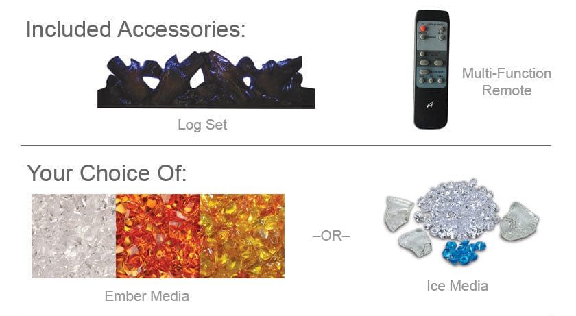 Amantii Zero Clearance Series Flush Mount 26-In Built-In Electric Fireplace - ZECL-26-2923-FLUSHMT