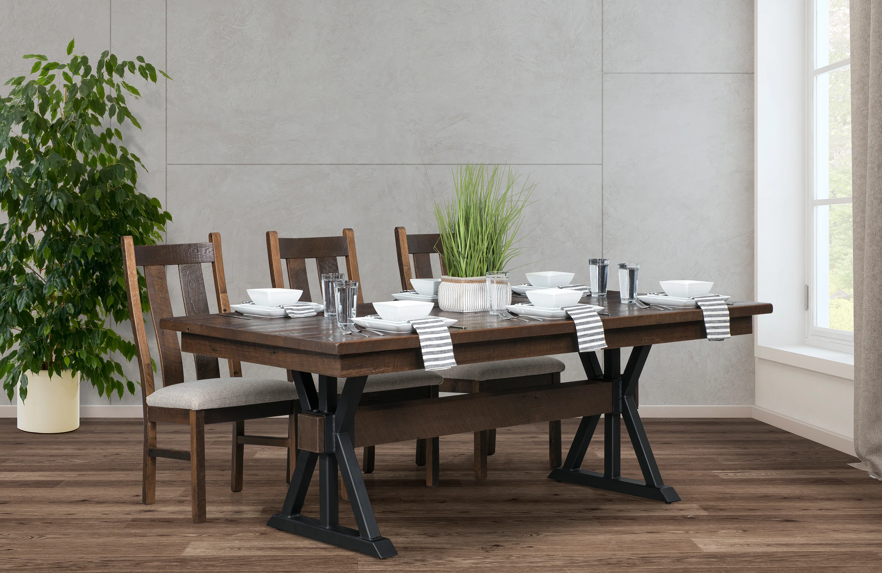 Amish Boston Reclaimed Barnwood Table