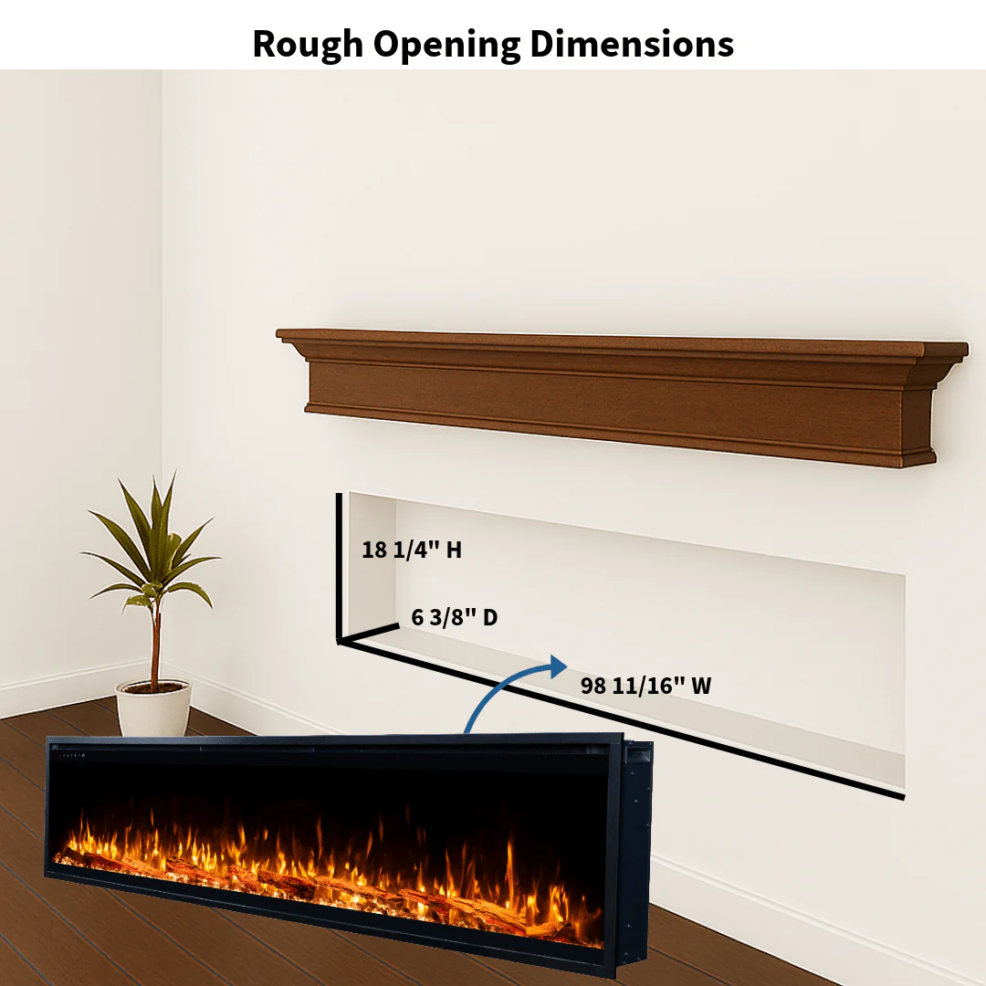 Sideline Elite Pro 100-inch Smart Electric Fireplace 80063