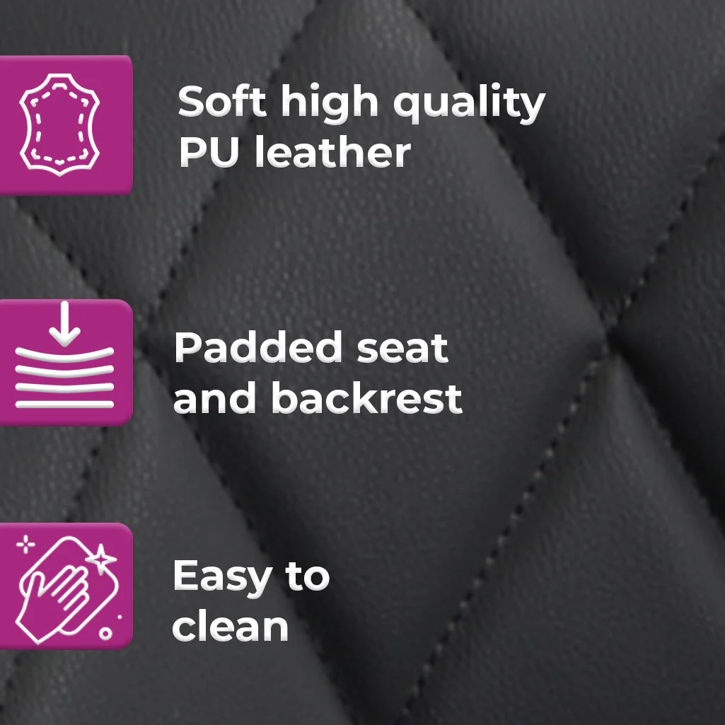 Neo Black Faux Leather Bar Stools