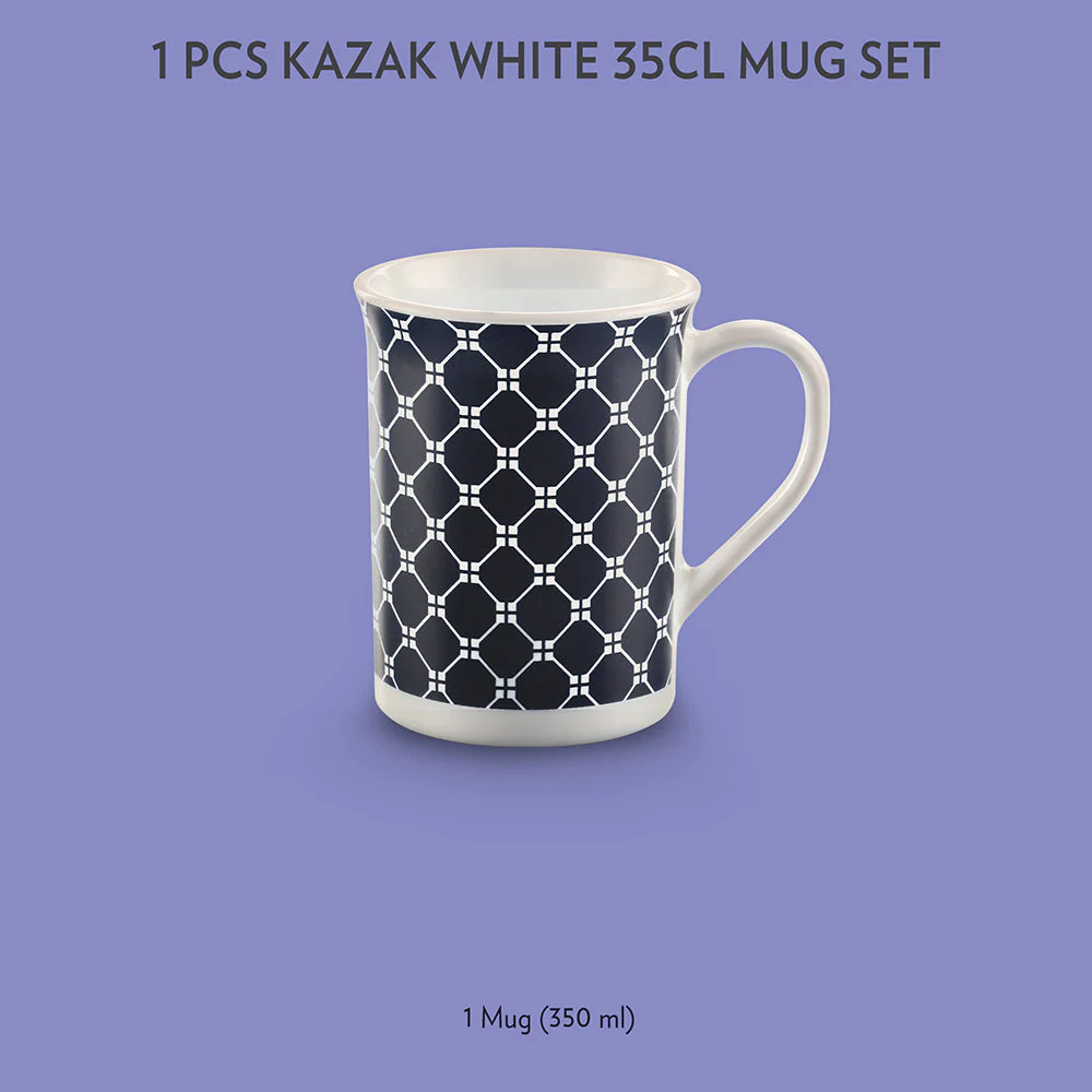 Larah by Borosil Kazak White Mug, 350ml