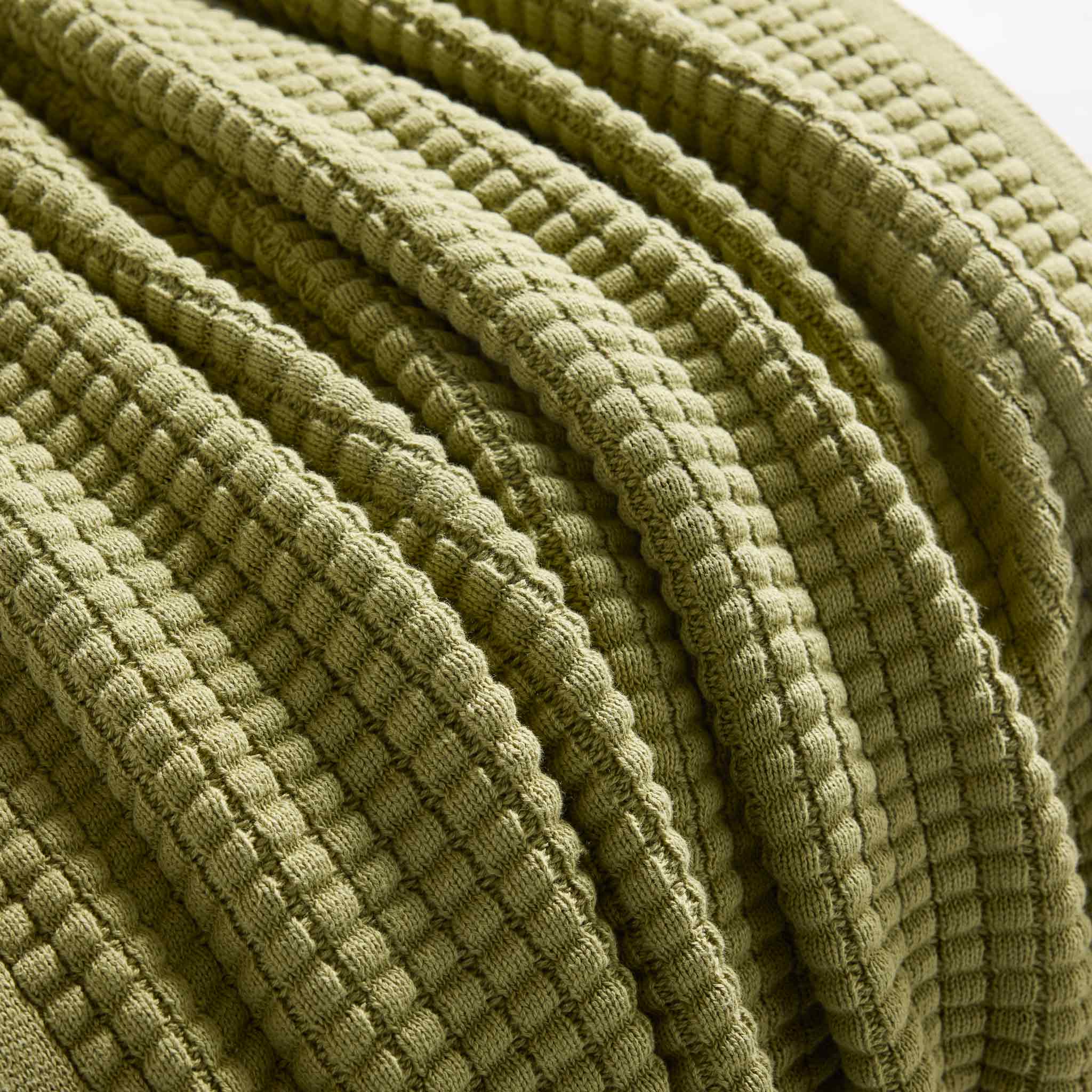 Grid Knit Cotton Throw Blanket - Last Call