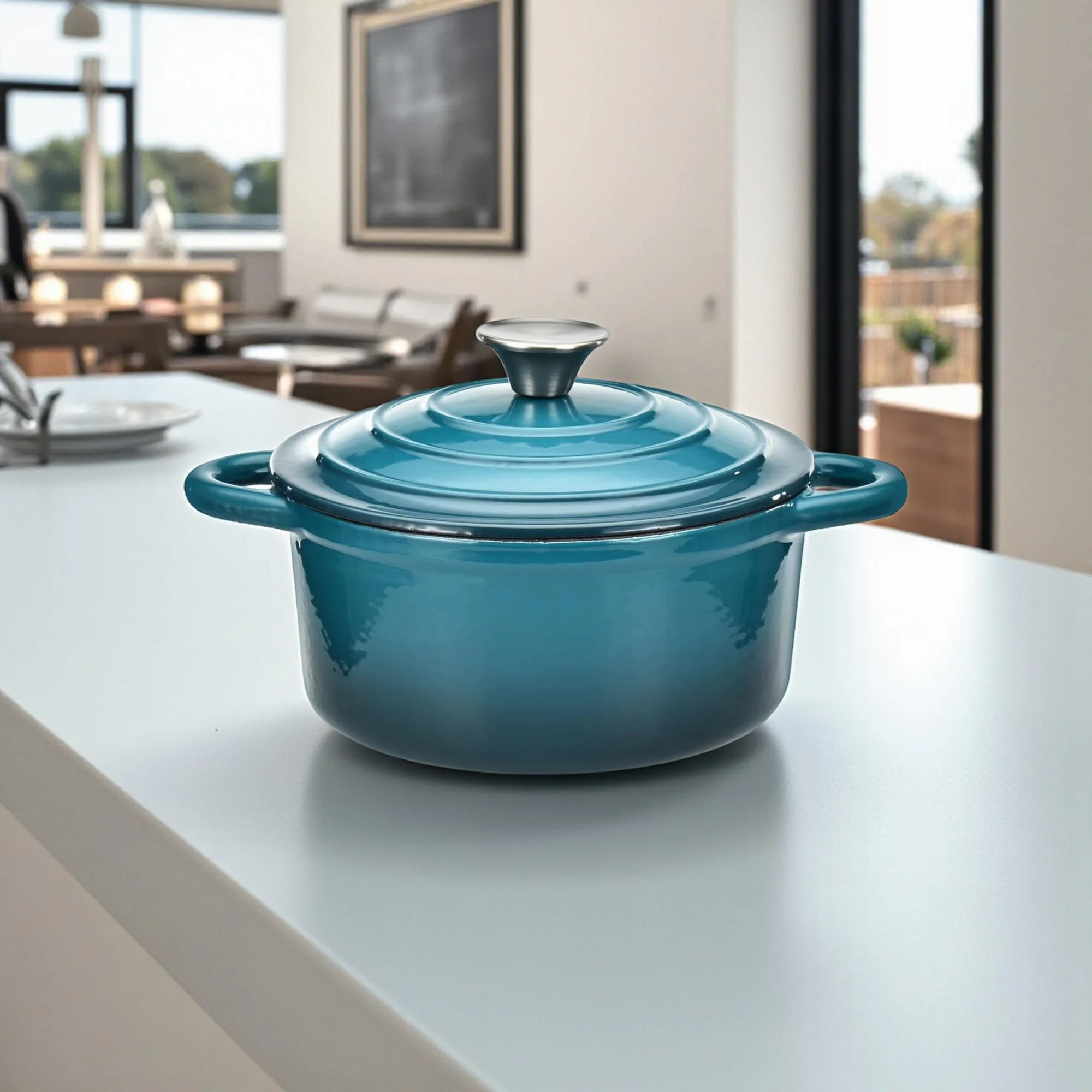 CH 24cm Cast Iron Casserole Agave