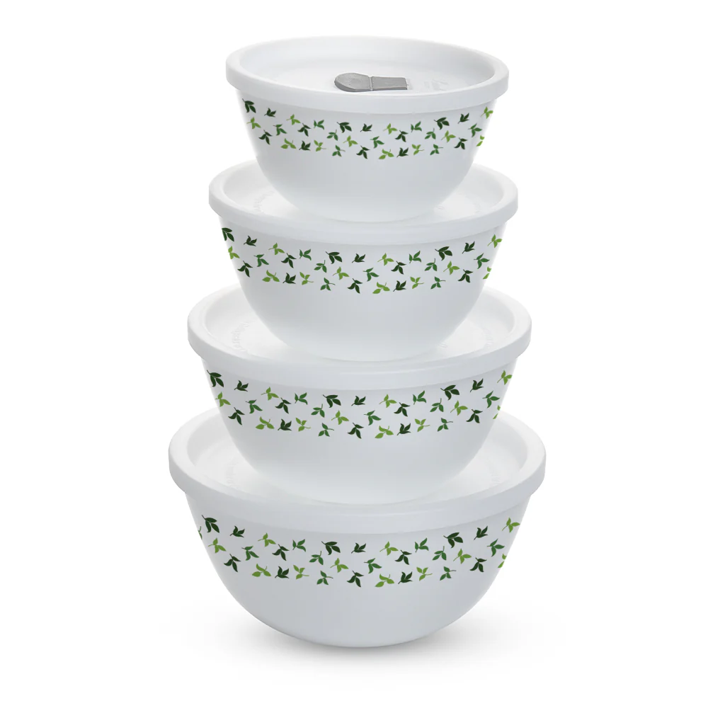 Larah by Borosil Sage 4 pc Mixing Bowl, 750 ml x 2