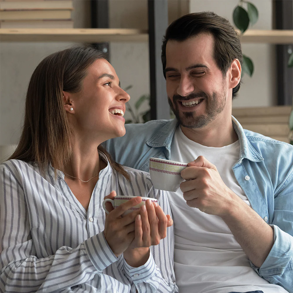 Larah by Borosil Elega Cup n Saucers Set, 90ml x 12