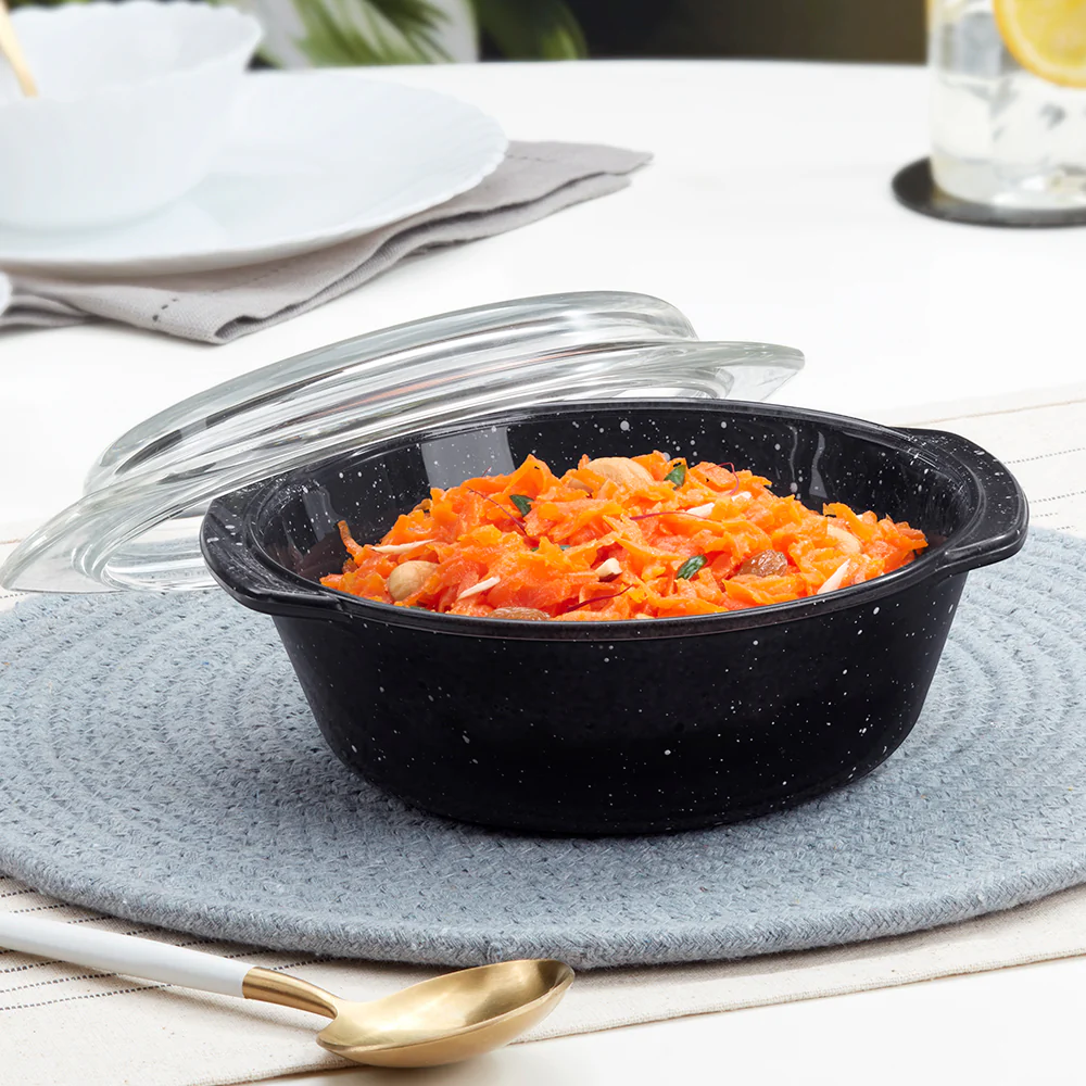 Colors Pebble Black Casserole with Lid