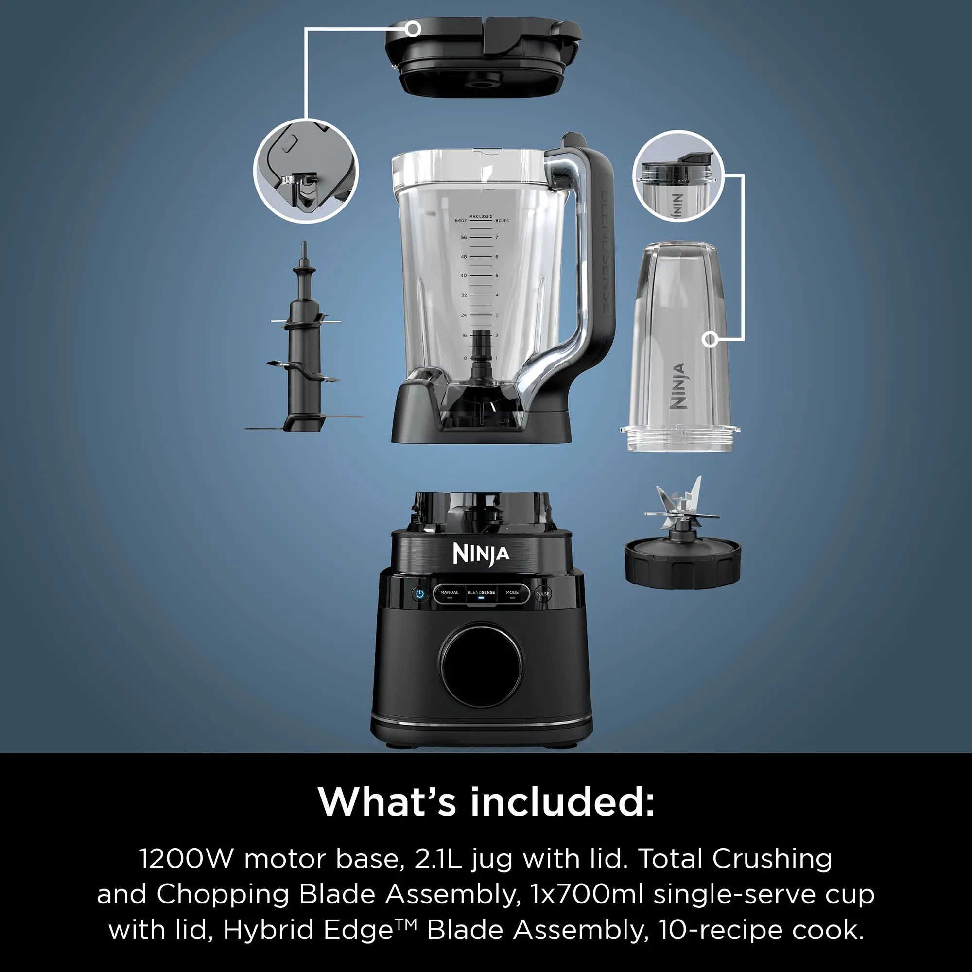 Ninja Detect Duo Power Blender Pro + Single Serve