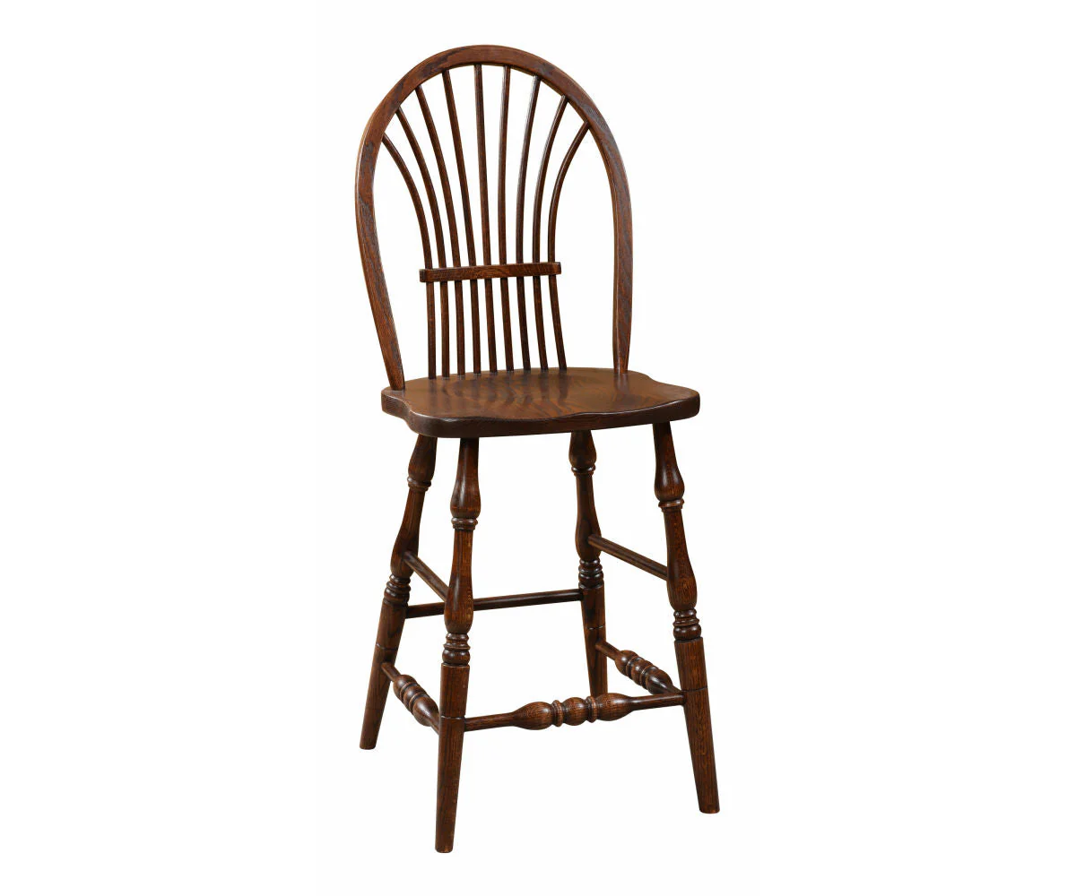 Amish Bow Sheaf Stationary Bar Chair