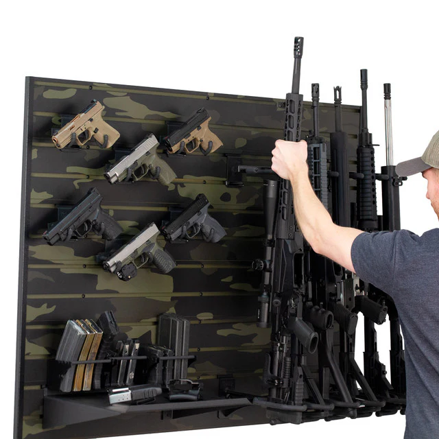 Hold Up Displays Black Camo Gun Wall Bundle HD100-BC