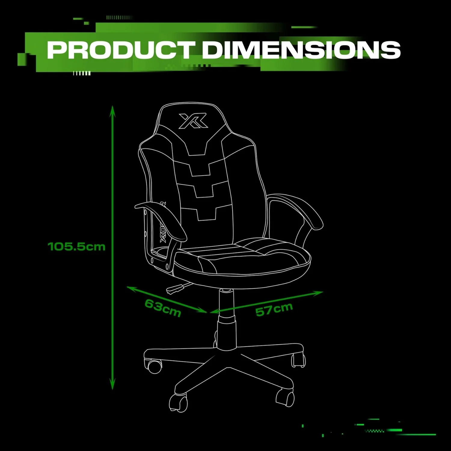 Saturn Ergonomic PC Office Gaming Chair - Green